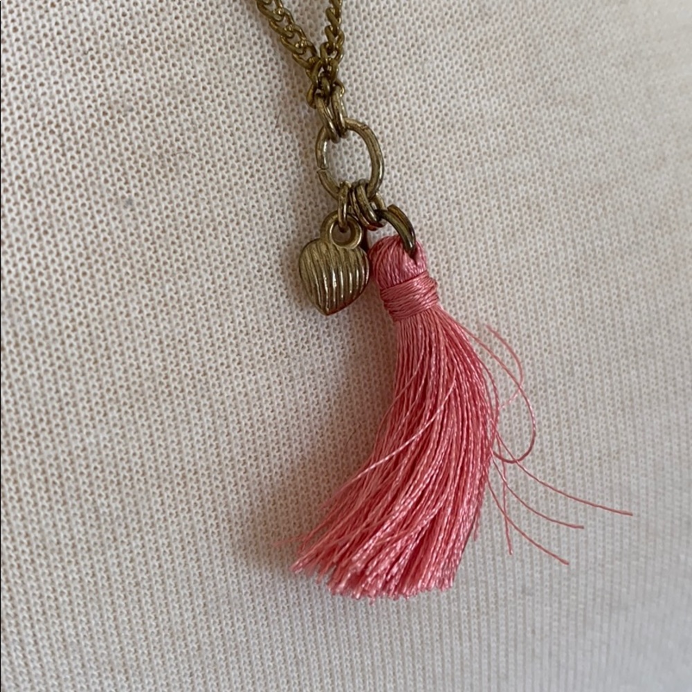 Pink Tassel Necklace - Picture 2 of 2